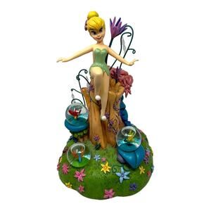 Disney Tinker Bell Music Box Snow Globe Figurine Missing Wings Fairy